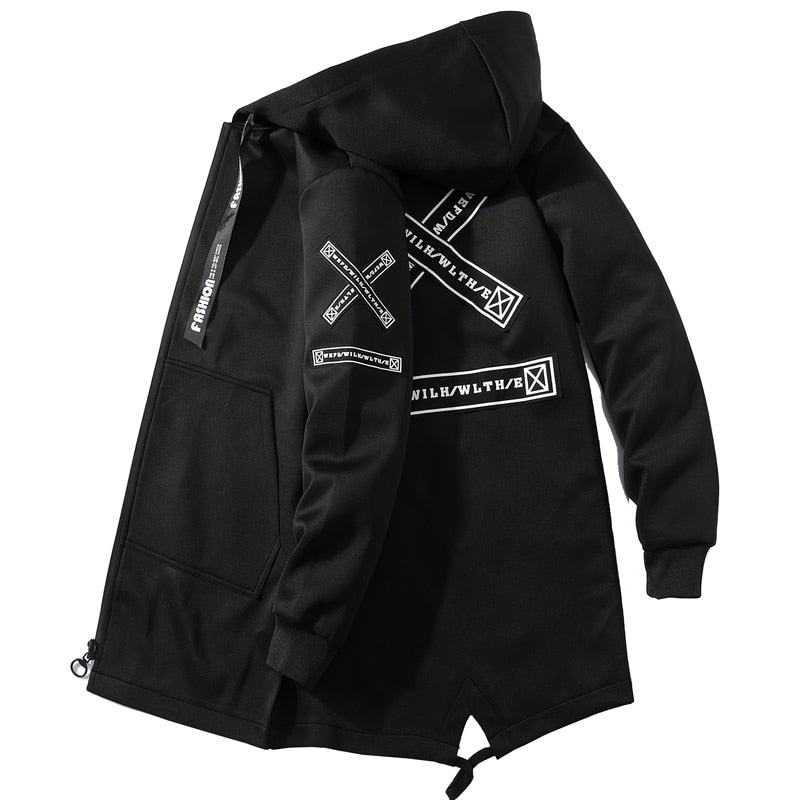 Wongn Men's Streetwear Casual Hoodie Bomber Jacket Windbreaker Coat