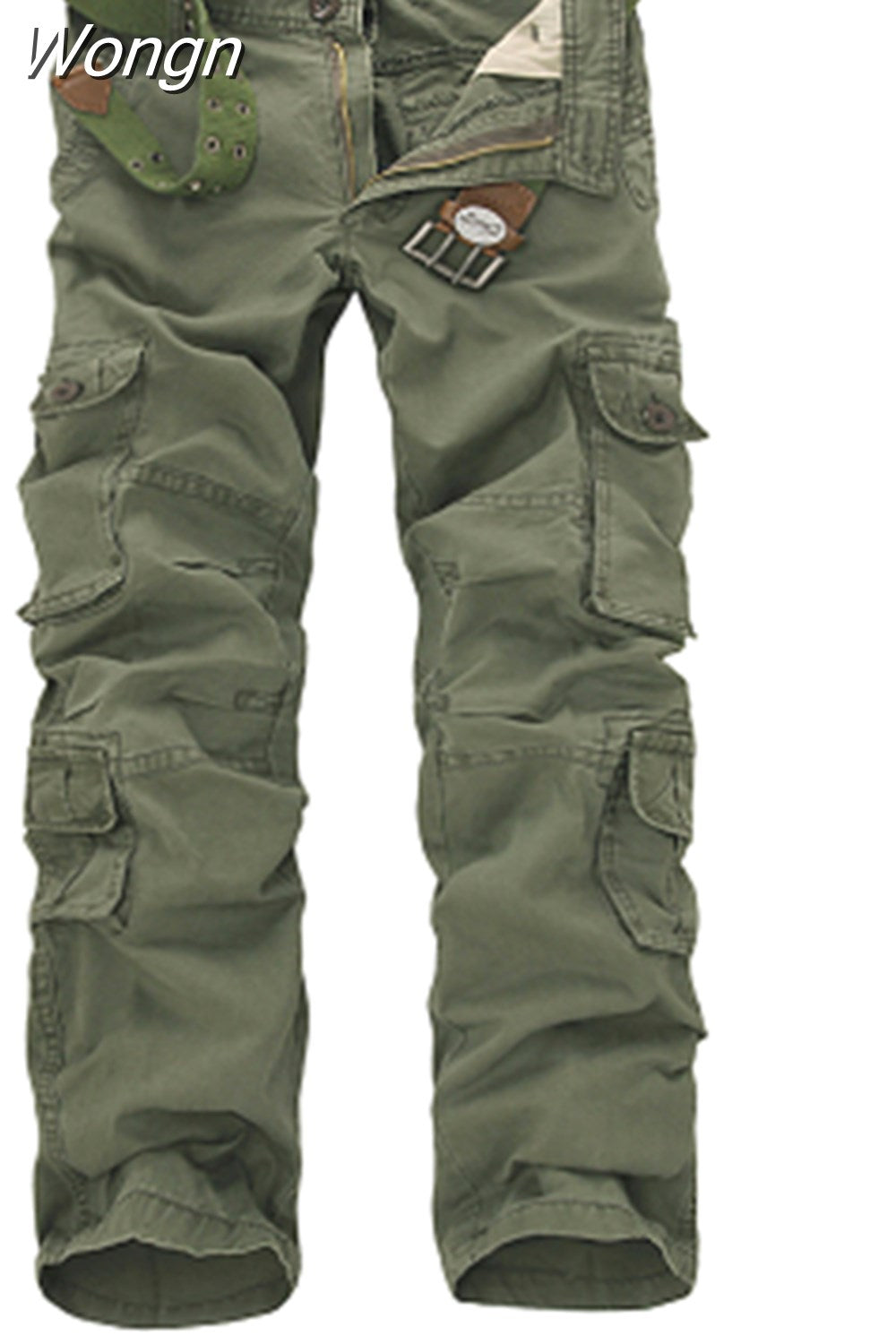 Rugged Men's Loose Tactical Cargo Pants with Multi-Pocket Design