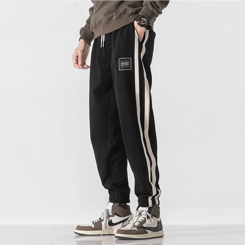MISNIKI Men's Striped Casual Joggers Elastic Waist Sportswear Tracksuit Sweatpants