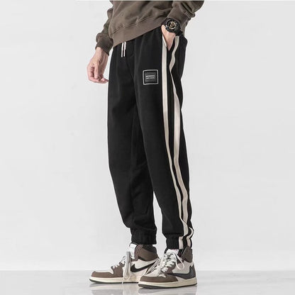 MISNIKI Men's Striped Casual Joggers Elastic Waist Sportswear Tracksuit Sweatpants
