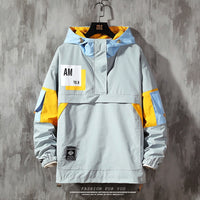 Mens Waterproof Casual Streetwear Windbreaker Hoodie Spring Autumn Jacket