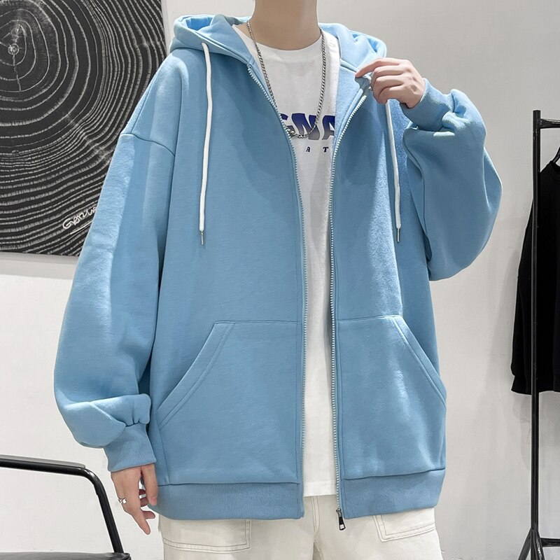 MISNIKI Men's Casual Hooded Fashion Jacket Zipper Tracksuit Outerwear