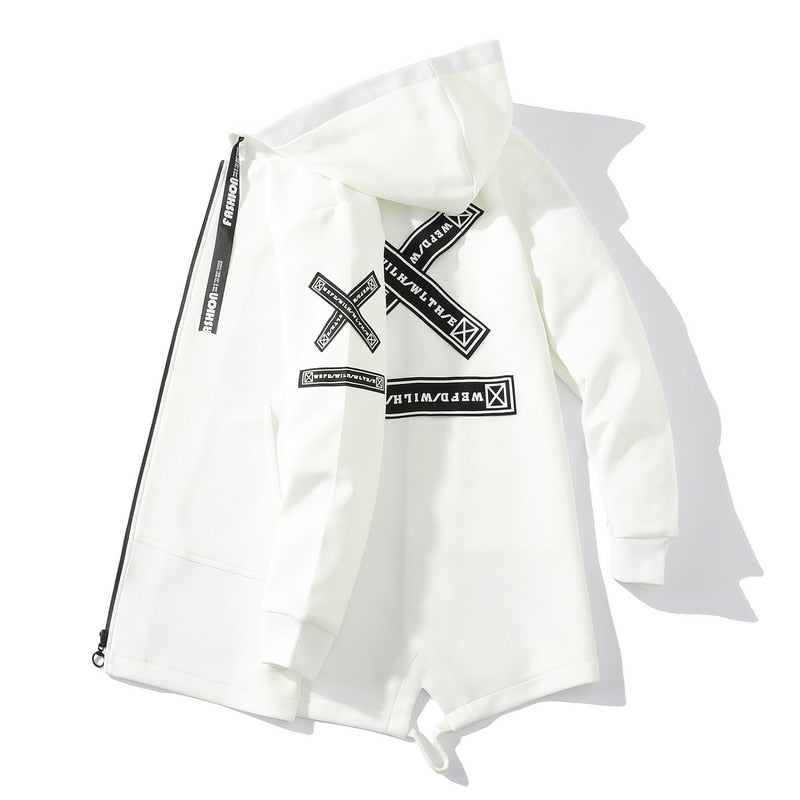 Wongn Men's Streetwear Casual Hoodie Bomber Jacket Windbreaker Coat