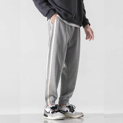 MISNIKI Men's Striped Casual Joggers Elastic Waist Sportswear Tracksuit Sweatpants