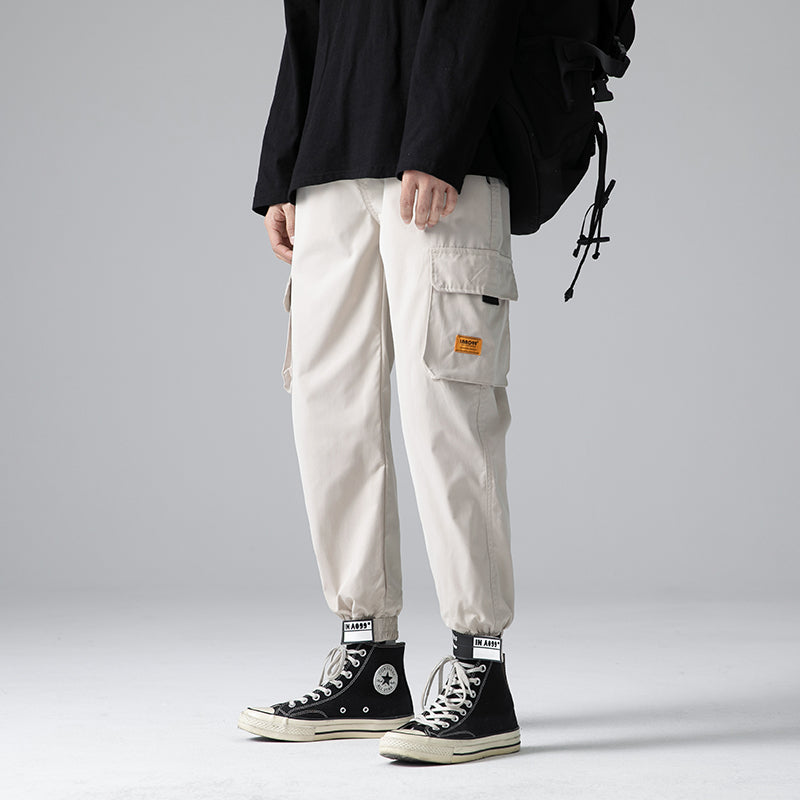 Wongn Men's Harem Joggers Hip Hop Streetwear Cargo Pants