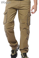 Rugged Men's Loose Tactical Cargo Pants with Multi-Pocket Design