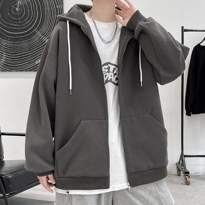 MISNIKI Men's Casual Hooded Fashion Jacket Zipper Tracksuit Outerwear