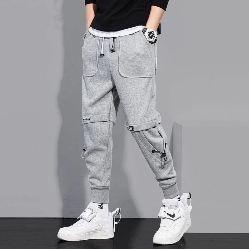 MISNIKI Men's Harajuku Hip Hop Cargo Pants Streetwear Fashion Joggers