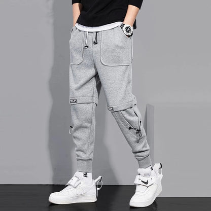 MISNIKI Men's Harajuku Hip Hop Cargo Pants Streetwear Fashion Joggers