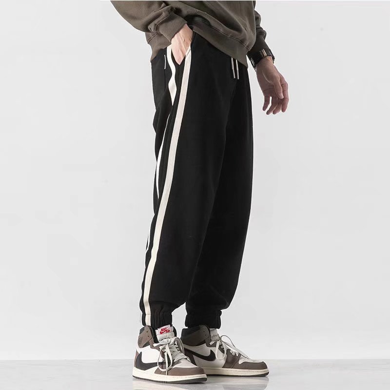 MISNIKI Men's Striped Casual Joggers Elastic Waist Sportswear Tracksuit Sweatpants