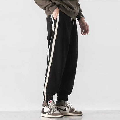 MISNIKI Men's Striped Casual Joggers Elastic Waist Sportswear Tracksuit Sweatpants