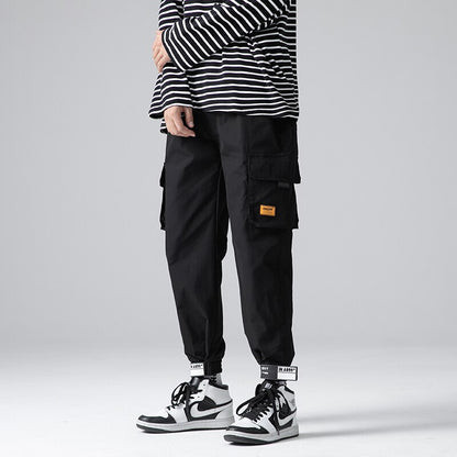 Wongn Men's Harem Joggers Hip Hop Streetwear Cargo Pants