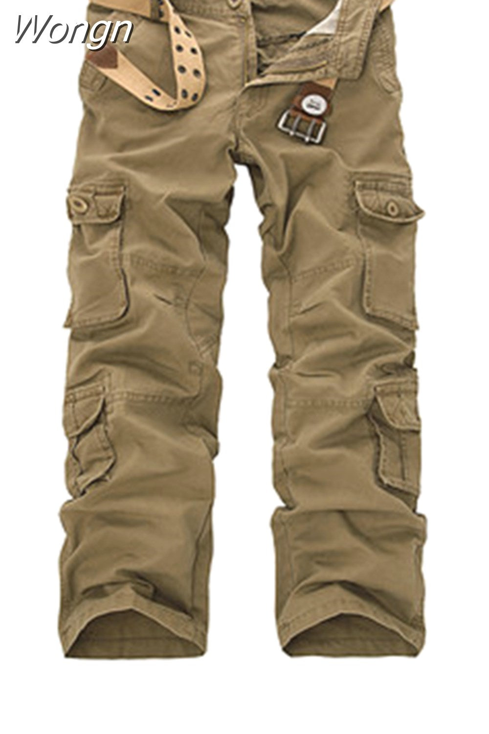 Rugged Men's Loose Tactical Cargo Pants with Multi-Pocket Design