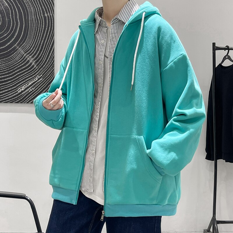 MISNIKI Men's Casual Hooded Fashion Jacket Zipper Tracksuit Outerwear