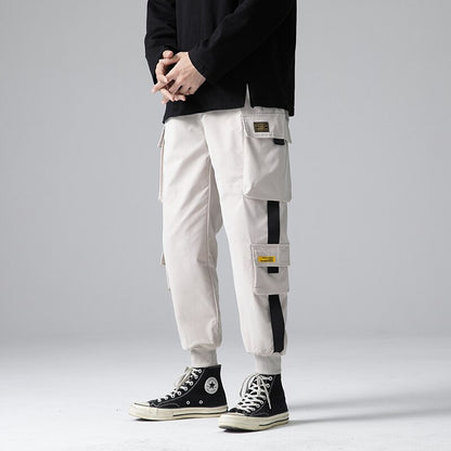 Wongn Men's Harem Joggers Hip Hop Streetwear Cargo Pants